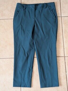 Talbots Ruffled Pocket Capri Pants Size 6P